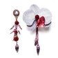 Orchid Asymmetrical Earring