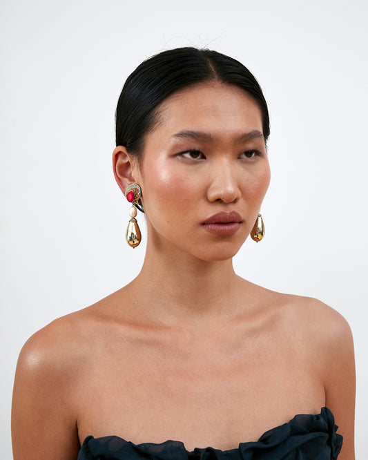 Gilded Teardrop Earrings